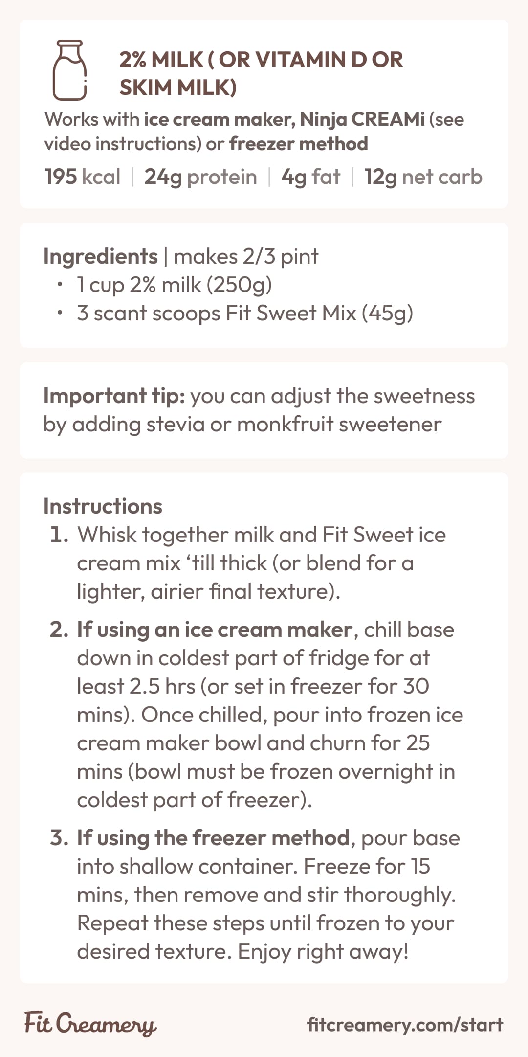 dairy milk ice cream base recipe card pic